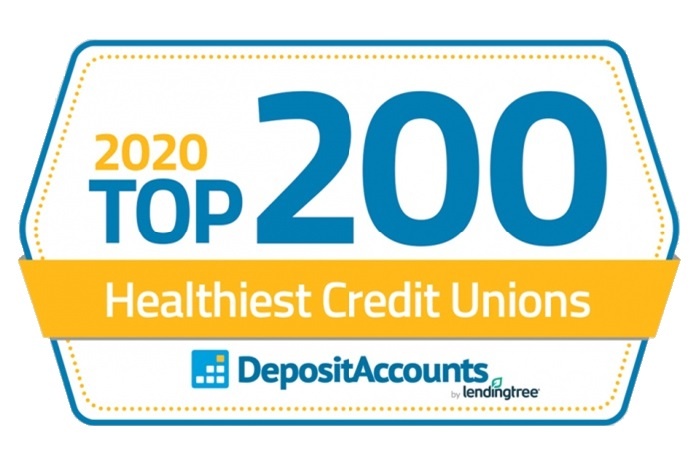 award reading 2020 top 200 healthiest credit unions from depositaccounts