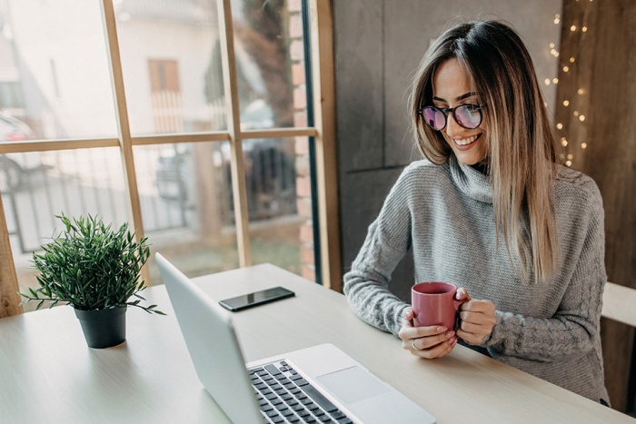 Female with Laptop