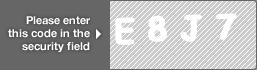 captcha code for visual authentication  letter E number 8 letter J number 7