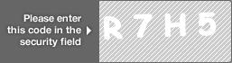captcha code for visual authentication  letter R number 7 letter H number 5