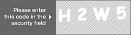 captcha code for visual authentication  letter H number 2 letter W number 5