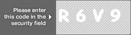 captcha code for visual authentication  letter R number 6 letter V number 9