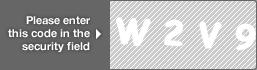 captcha code for visual authentication  letter W number 2 letter V number 9