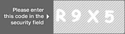 captcha code for visual authentication  letter R number 9 letter X number 5